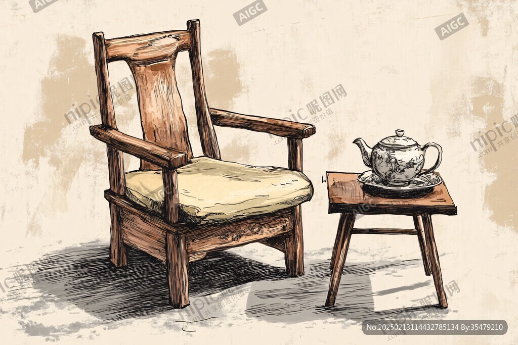 茶館手繪