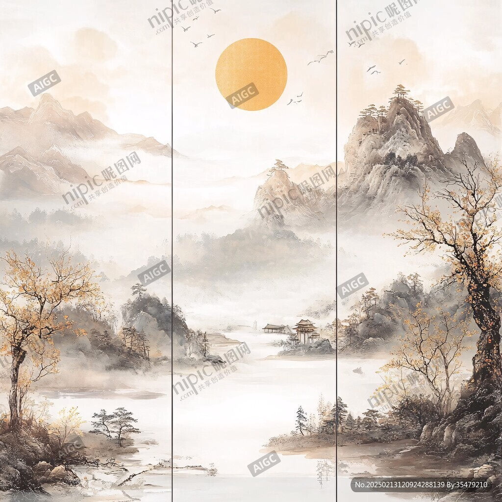 高端移門屏風裝飾畫