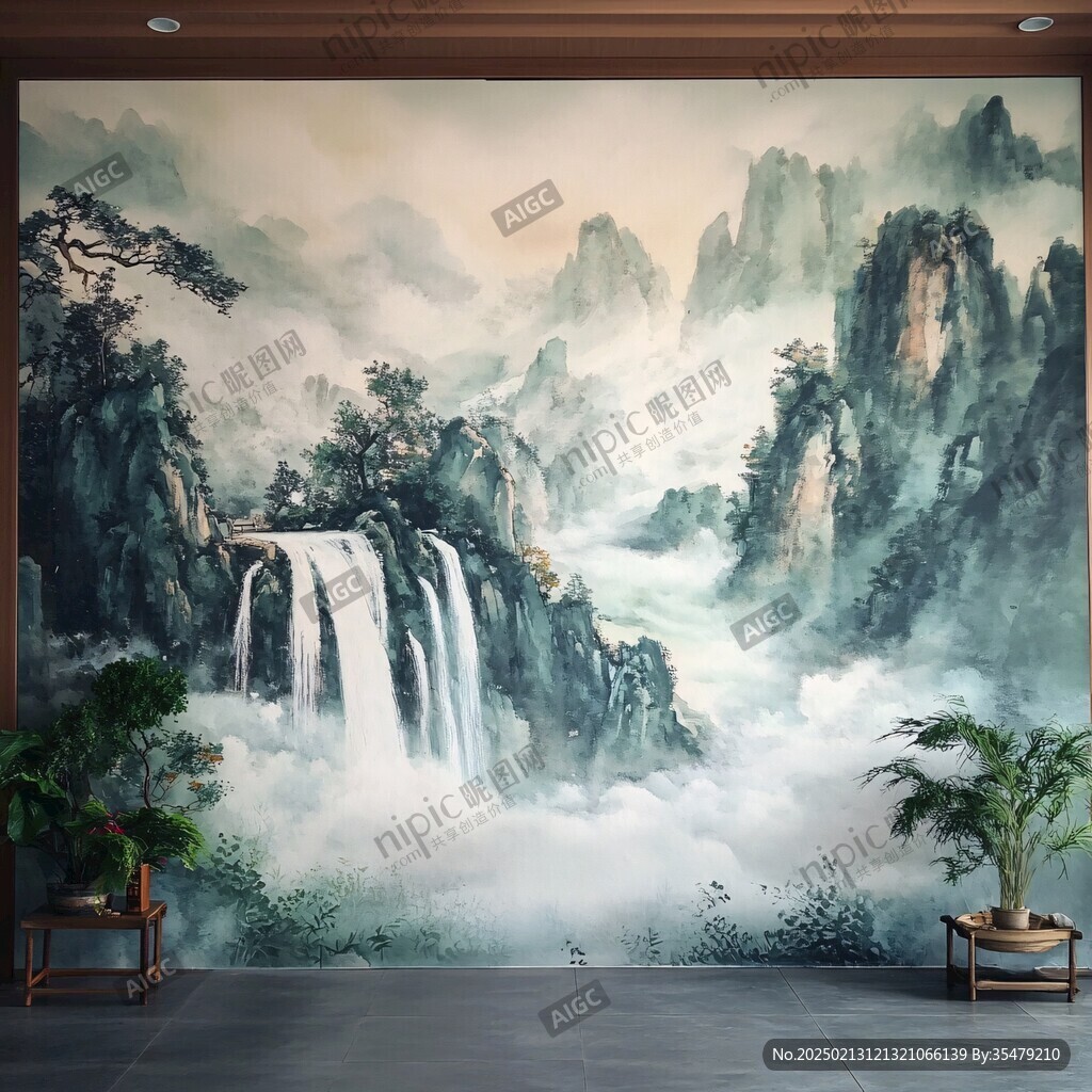 迎客松酒店客廳背景