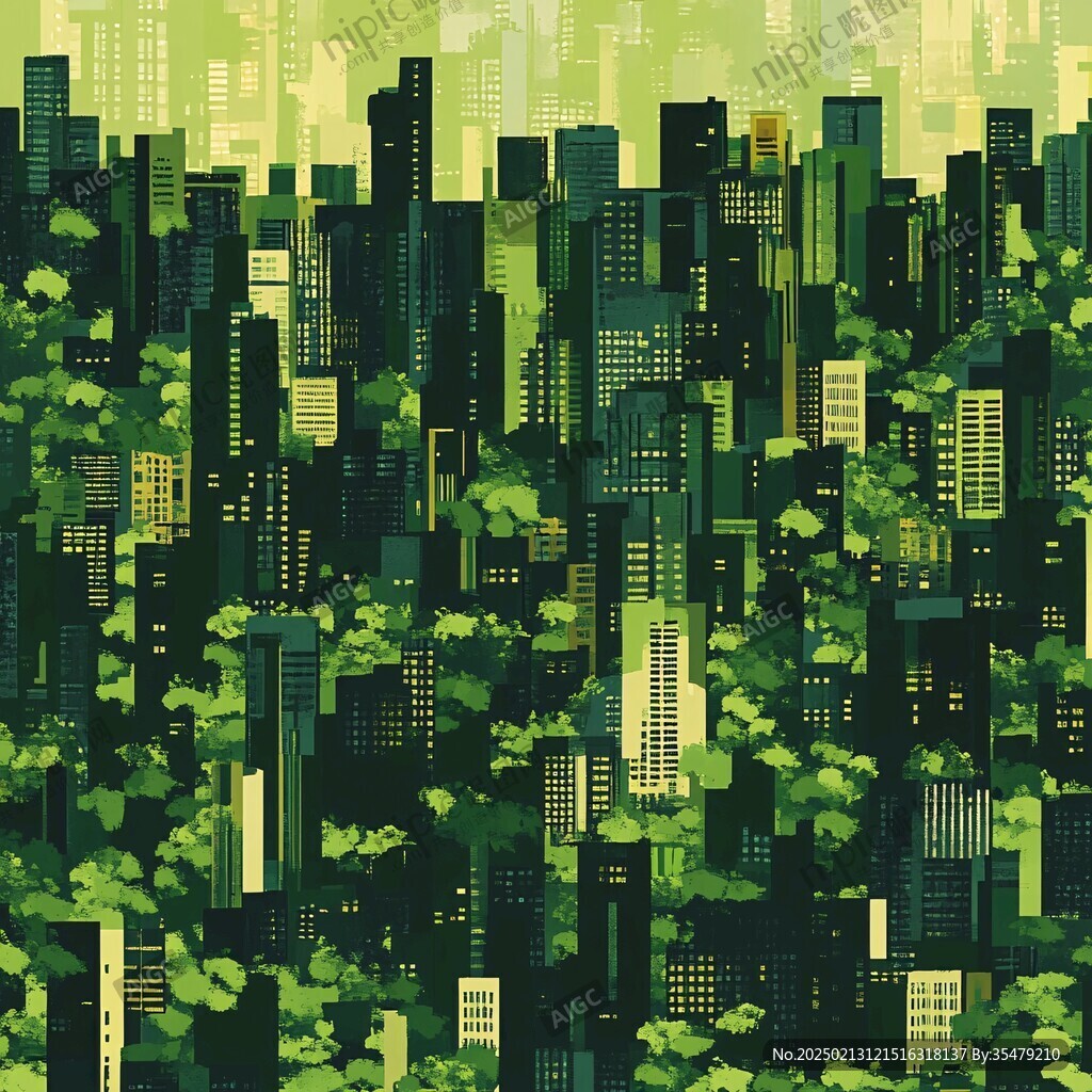 綠色城市背景