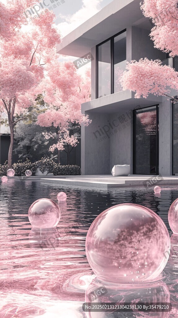 粉色治愈風(fēng)景