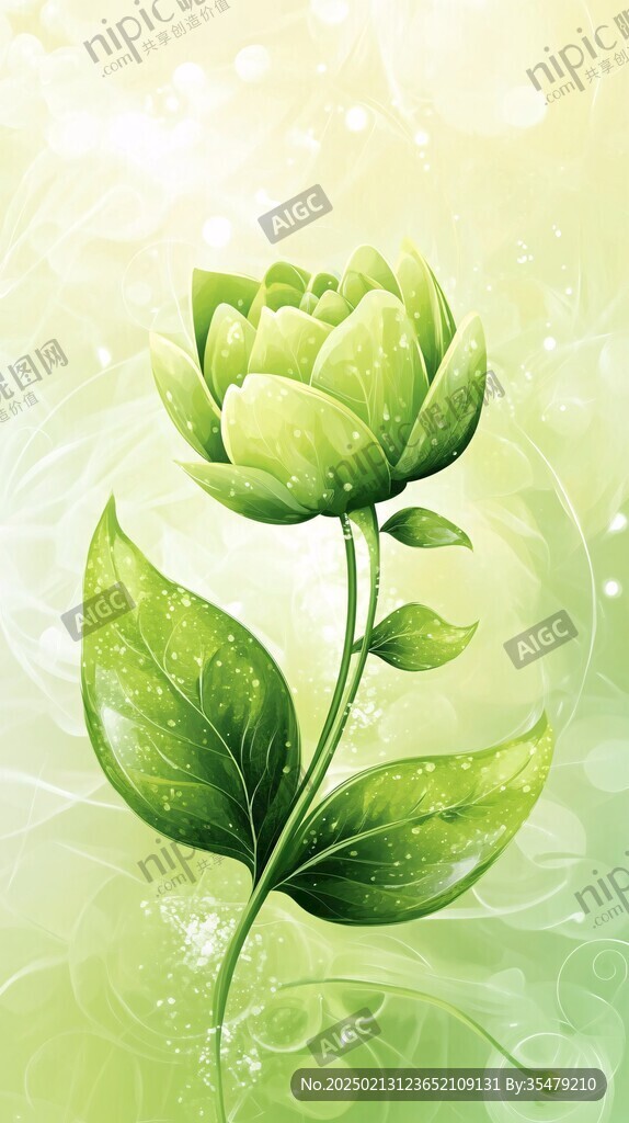 夢幻蓮花荷花水紋圖