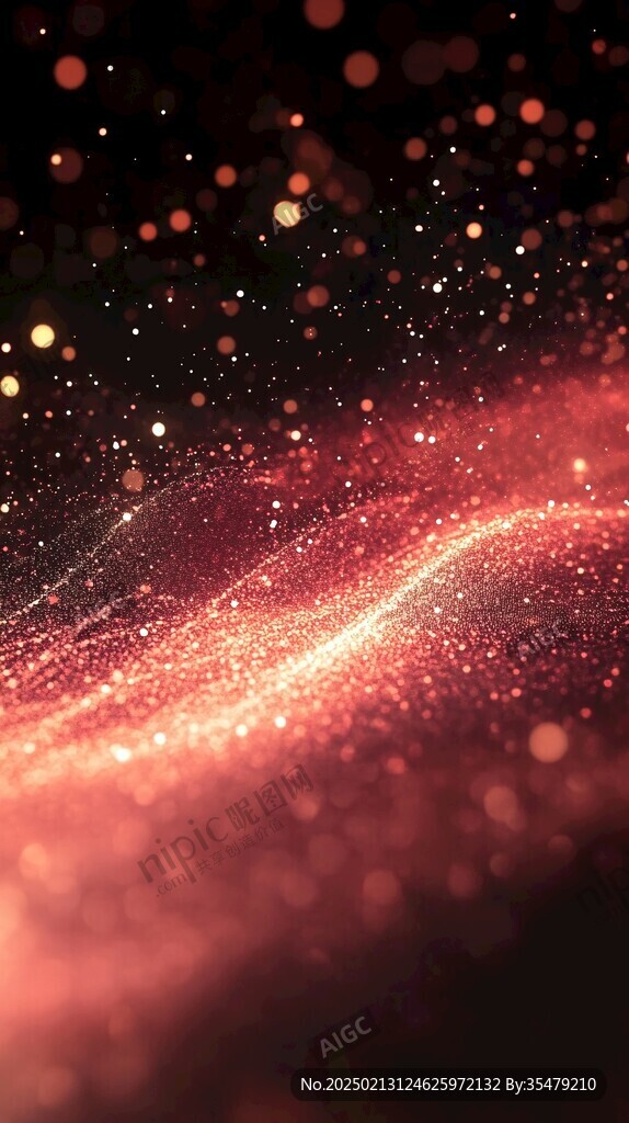 紅色夢(mèng)幻星光點(diǎn)背景