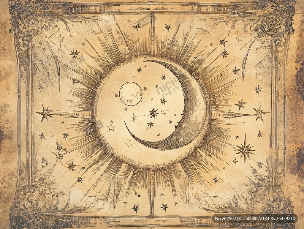 塔羅牌占星背景素材