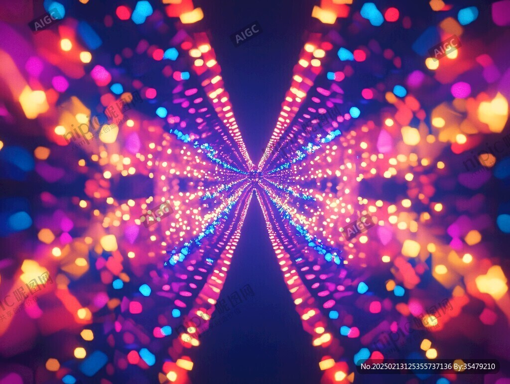 色彩斑斕夢幻燈光