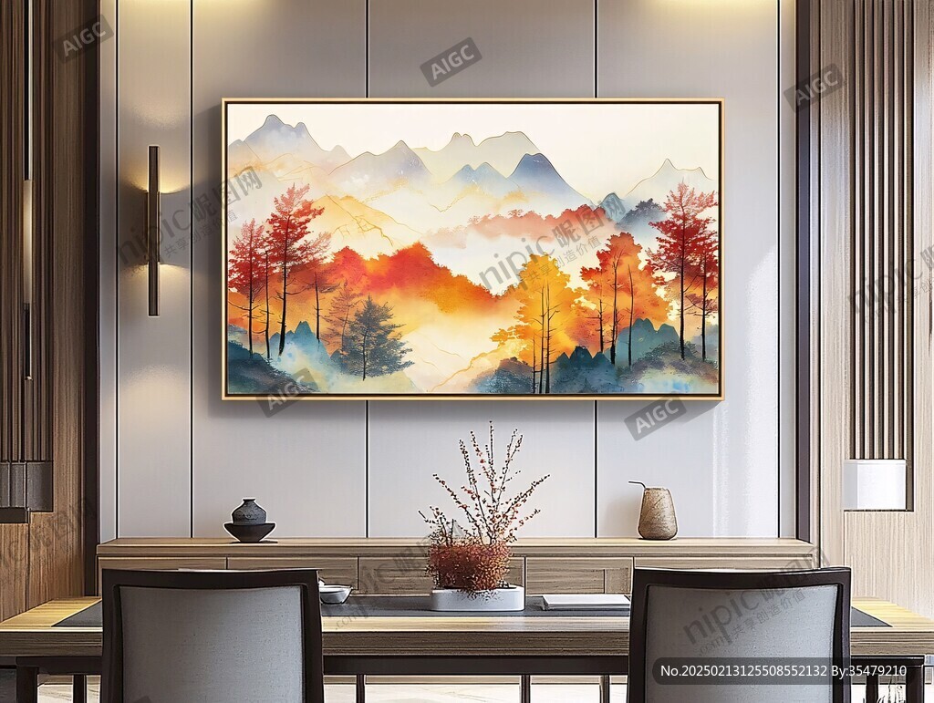 軟裝靠山畫