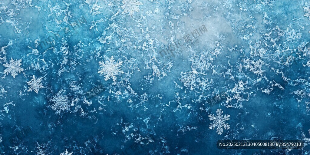 藍(lán)色雪花墻紙