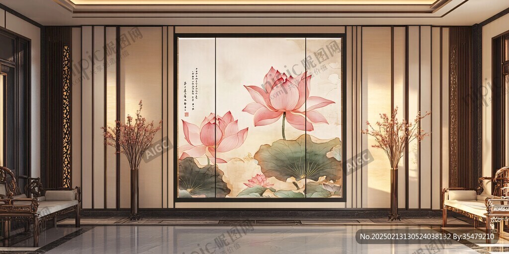 荷花大廳壁畫