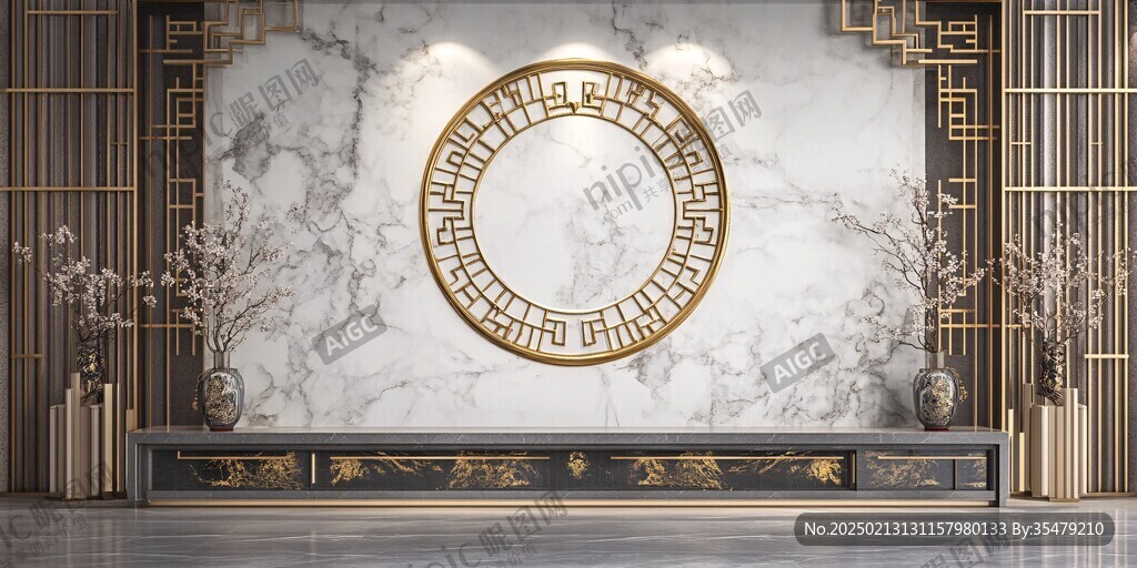 藍色中式迎賓區(qū)