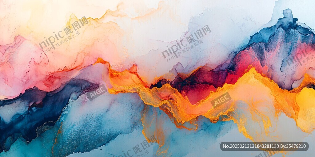 幻彩流體抽象線條背景