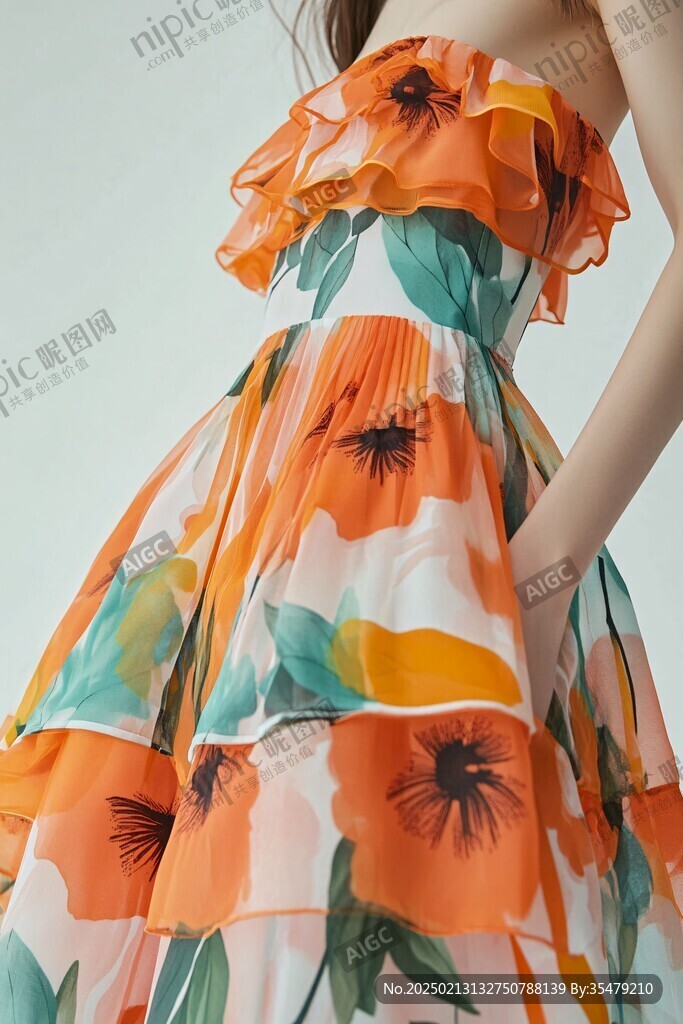 真絲女裝連衣裙花型