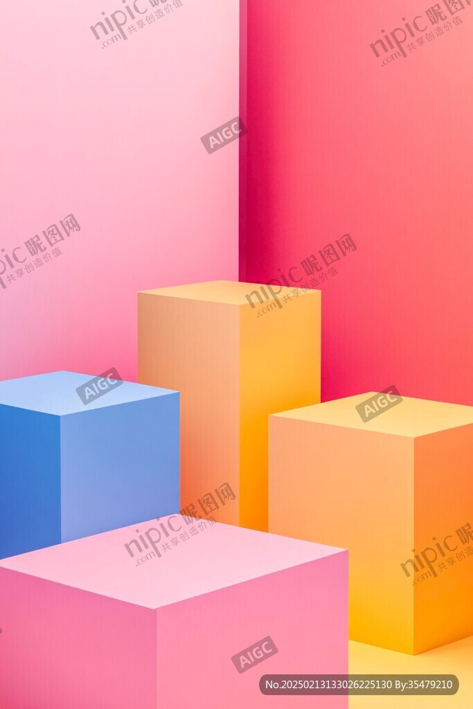 幾何漸變色塊