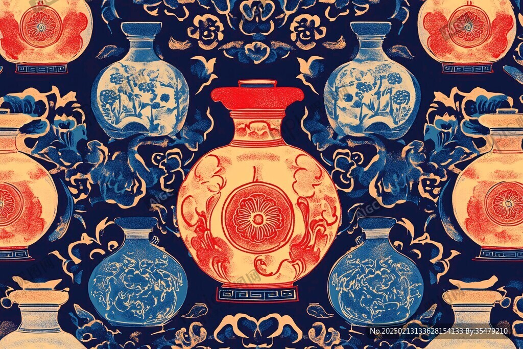 插畫酒壇
