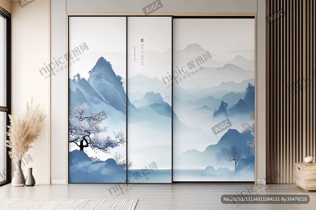 高端移門屏風裝飾畫