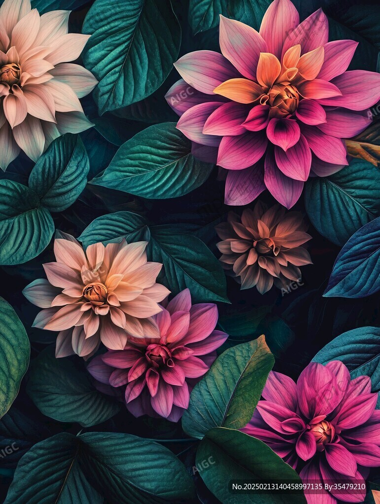 3d立體花壁紙