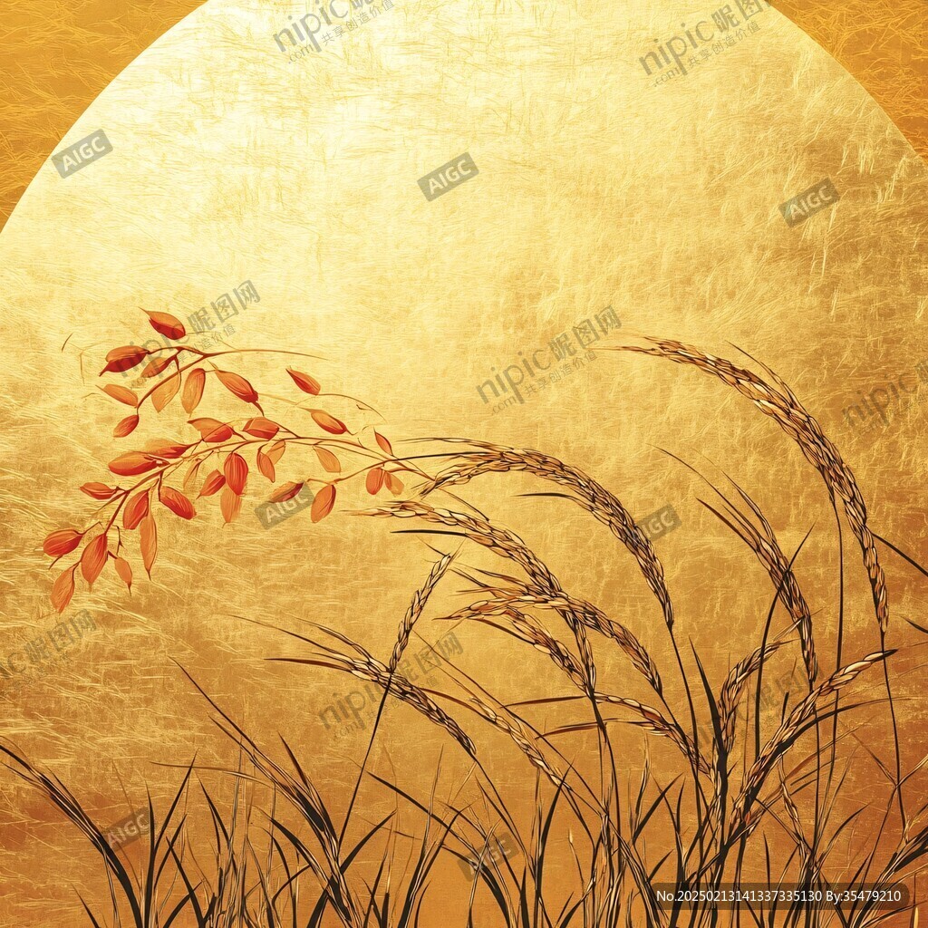 稻穗掛畫