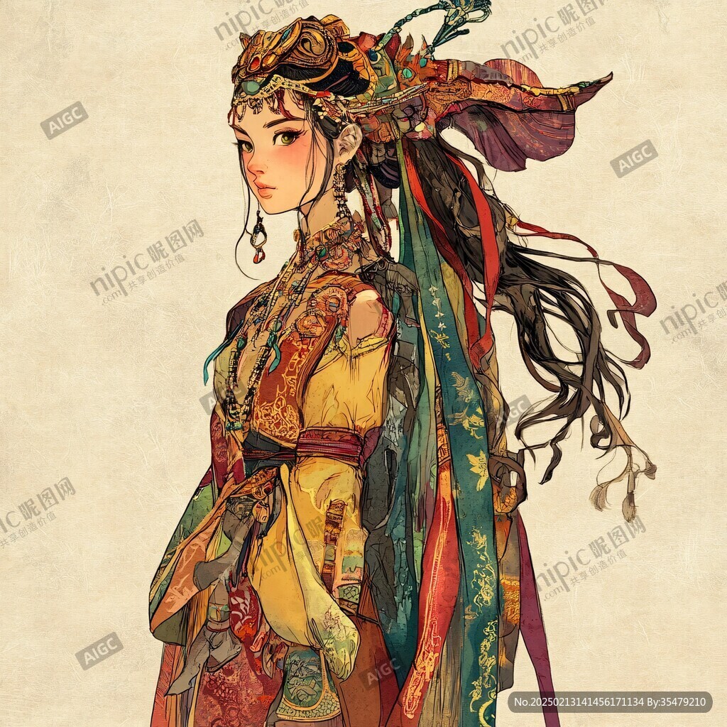 古代女將插畫