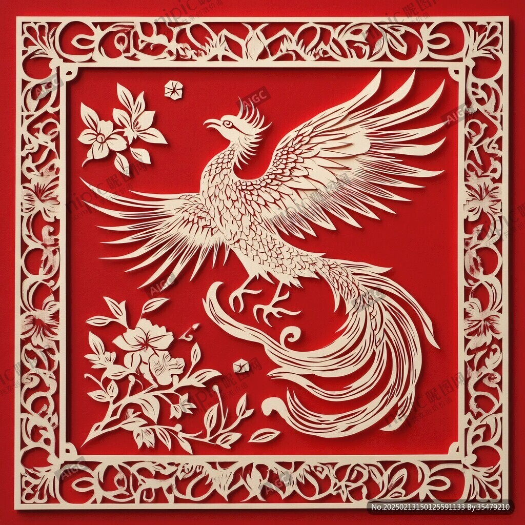 實(shí)體浮雕鳳凰