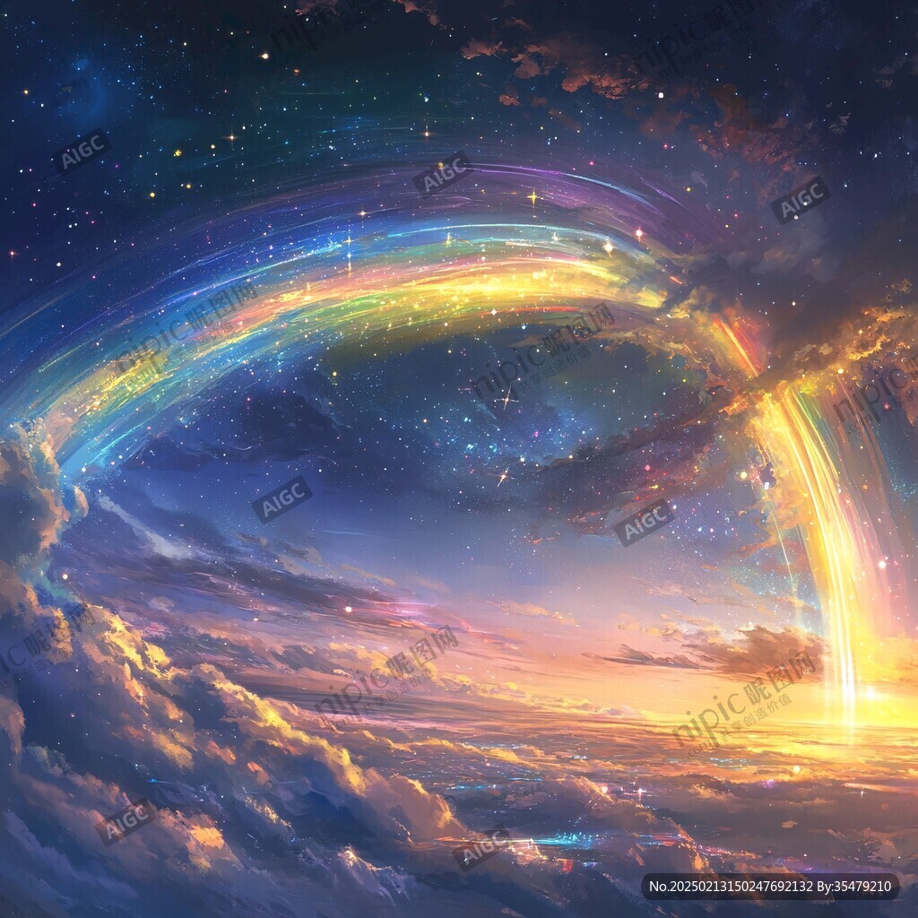 星星云朵彩虹