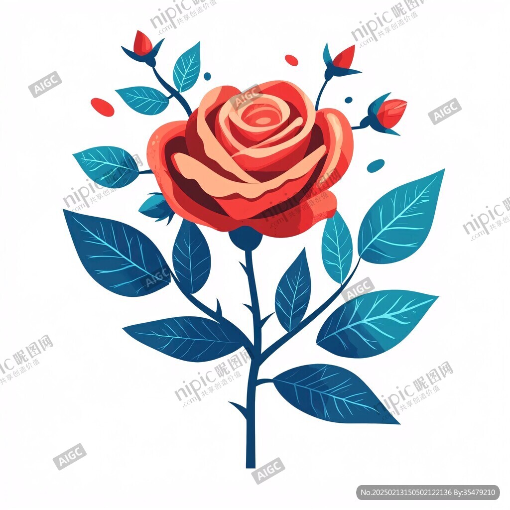 卡通花束玫瑰花插畫(huà)