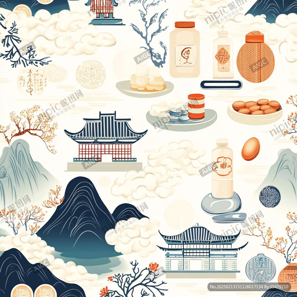 芝麻醬包裝插畫