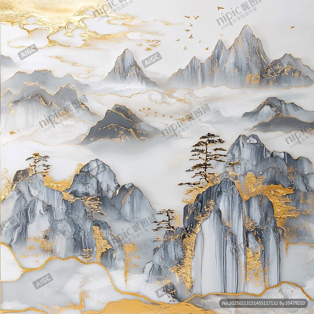 晶瓷山水畫(huà)