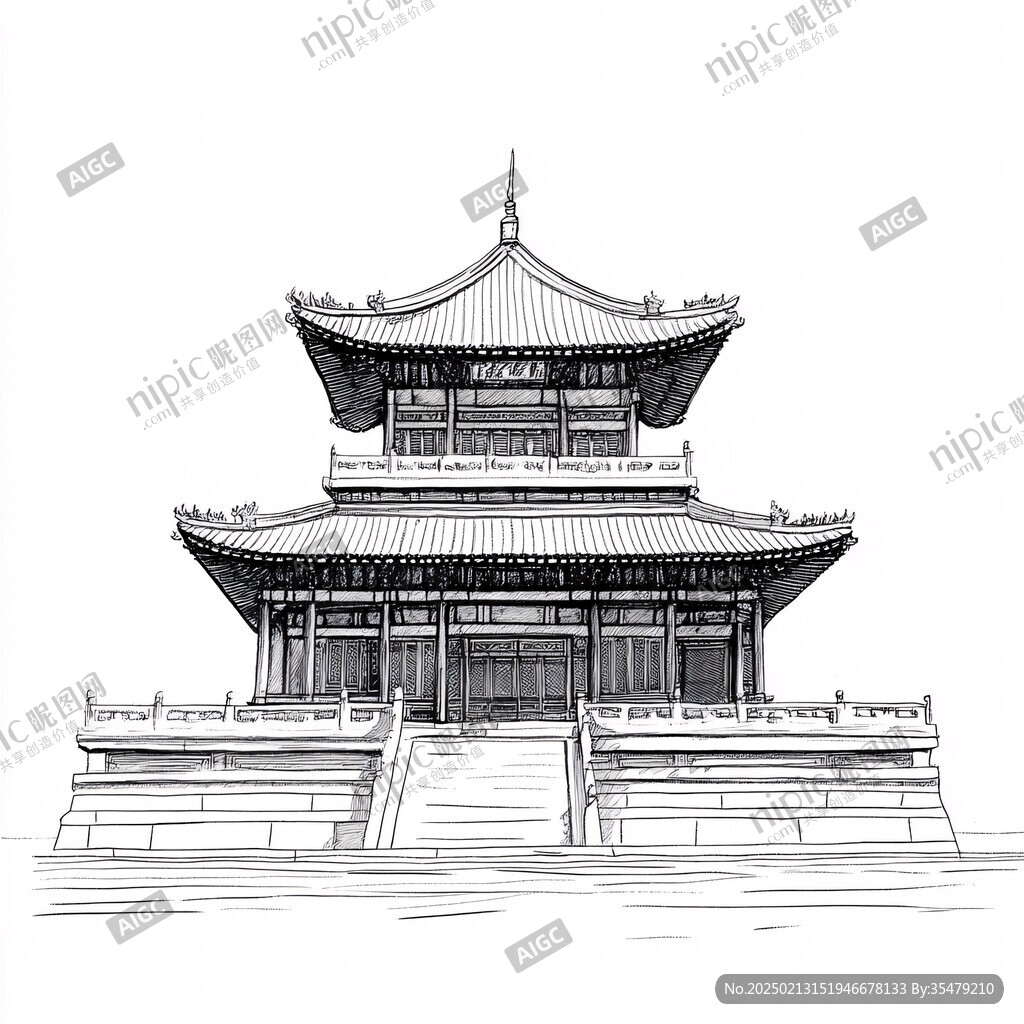 光岳樓線稿