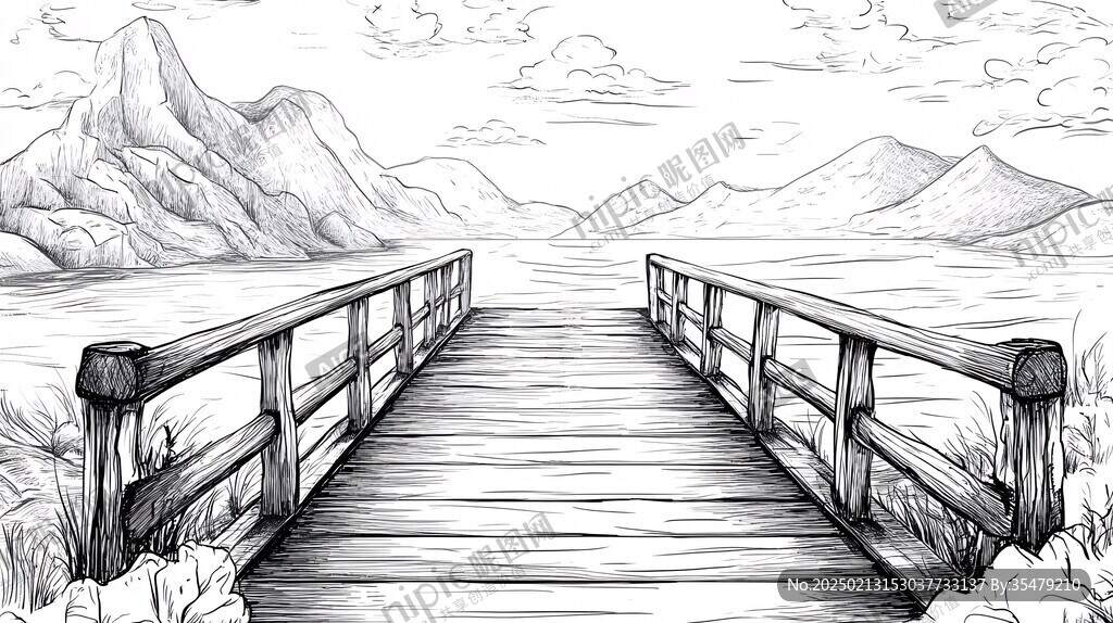 棧橋插畫