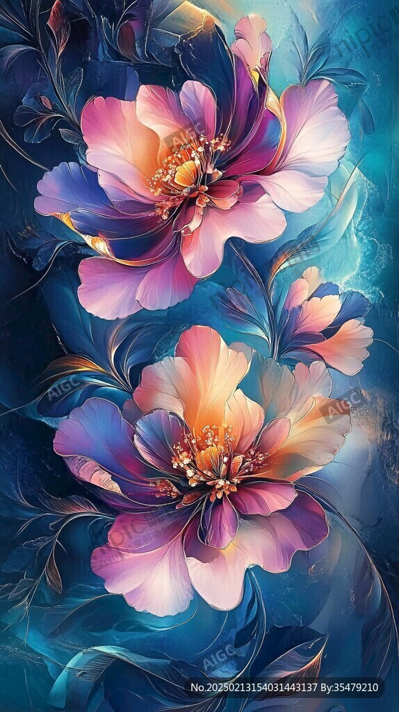 幻彩炫彩花朵