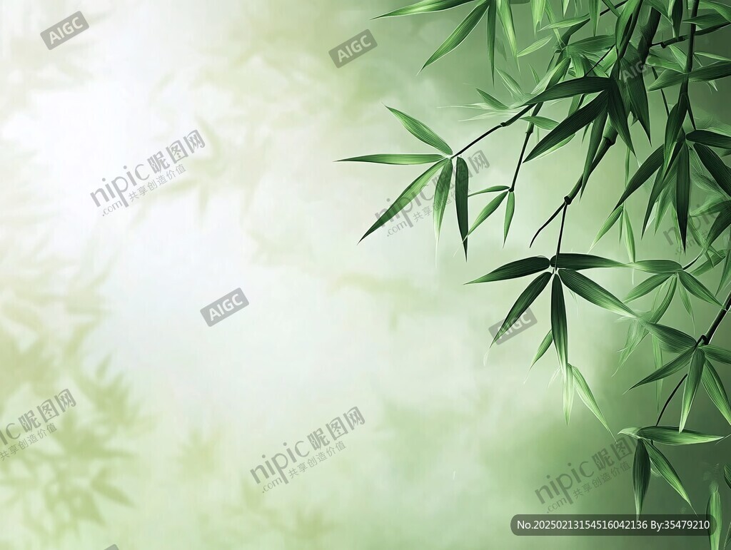 唯美竹葉背景