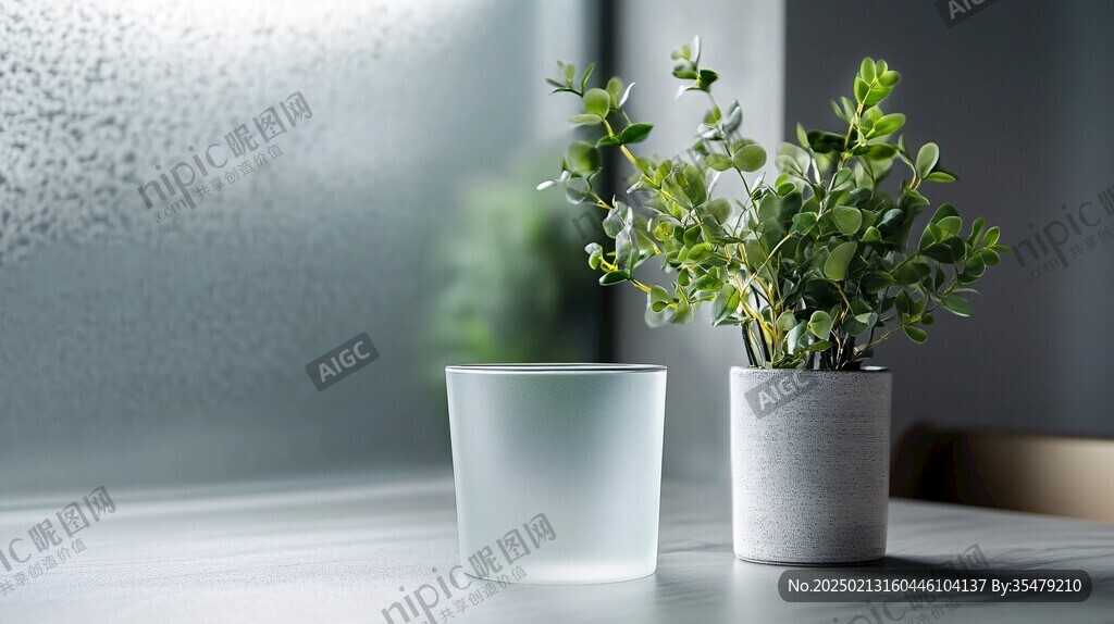 桌面綠色盆栽