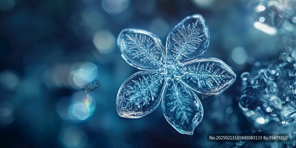 唯美藍雪花