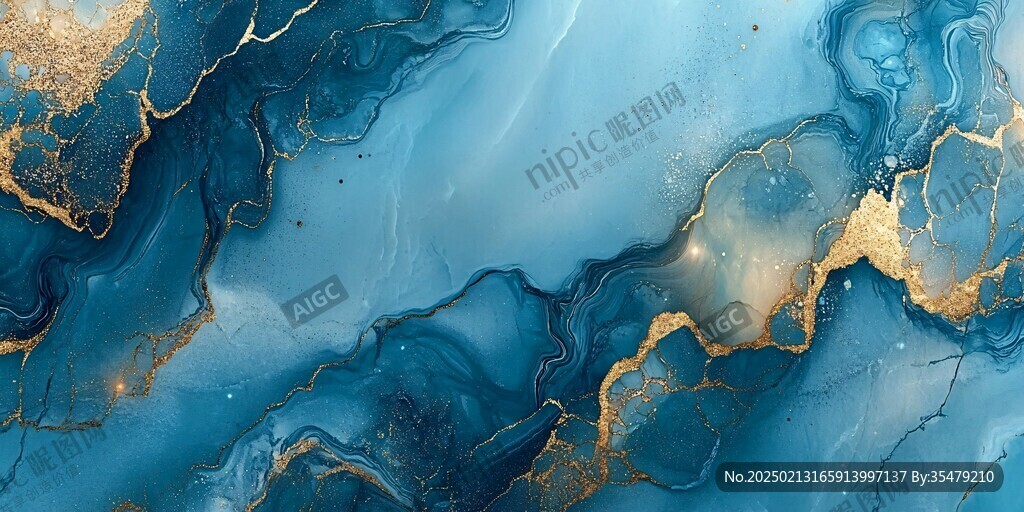 漸變抽象流體裝飾畫