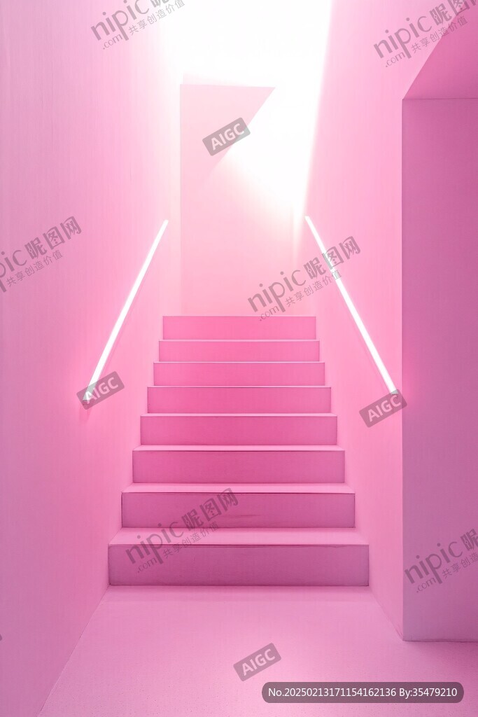 奇幻粉色樓梯