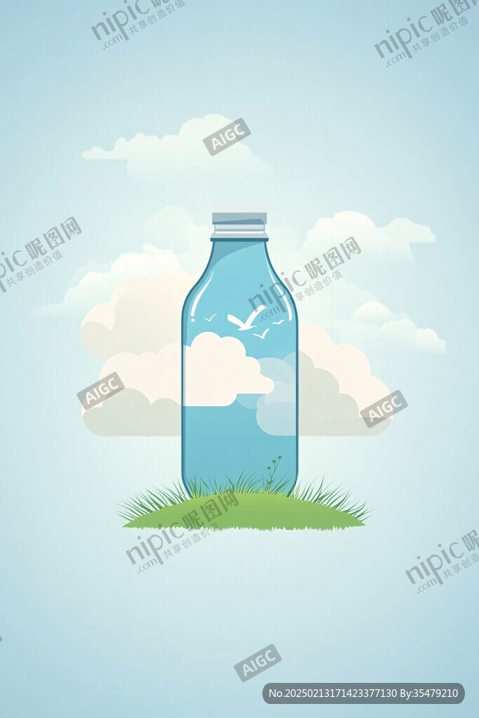 礦泉水插畫