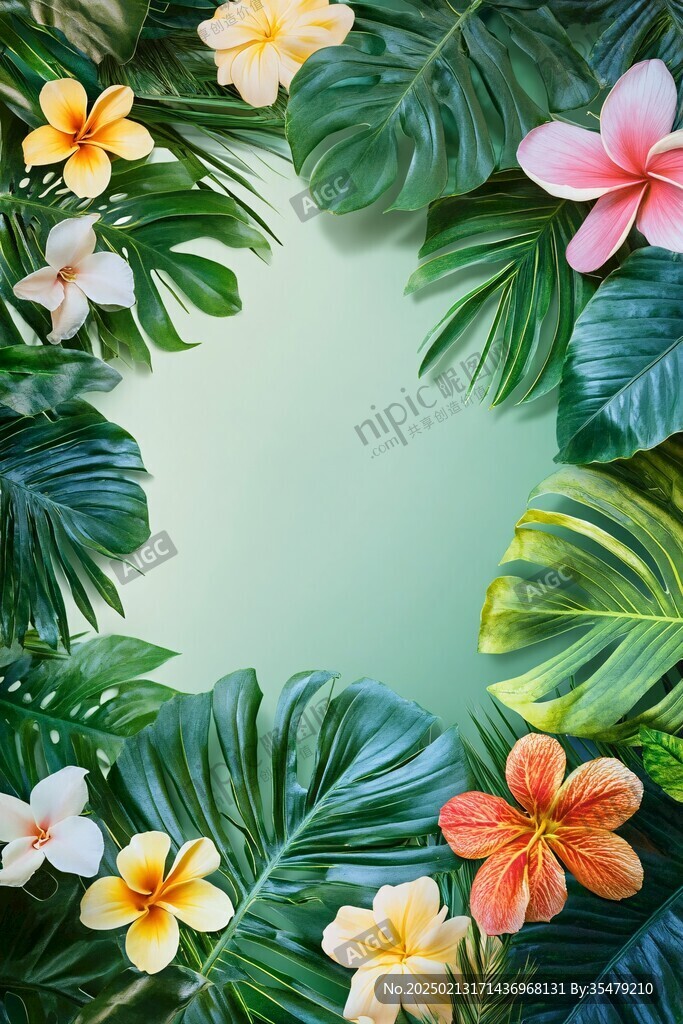熱帶植物邊框