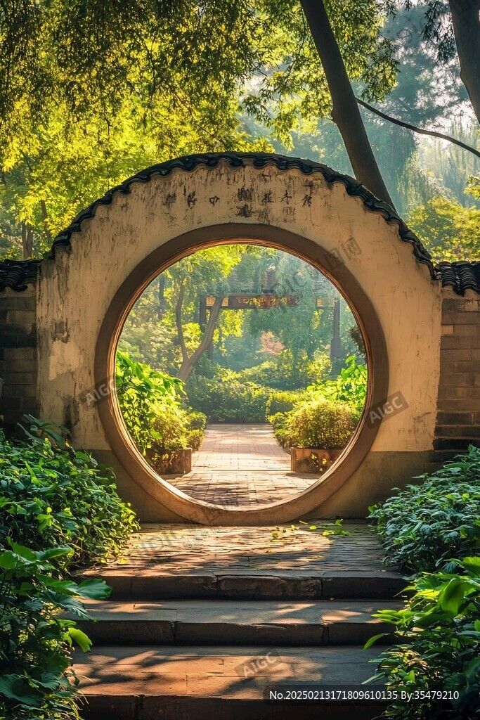 圓拱門江南園林