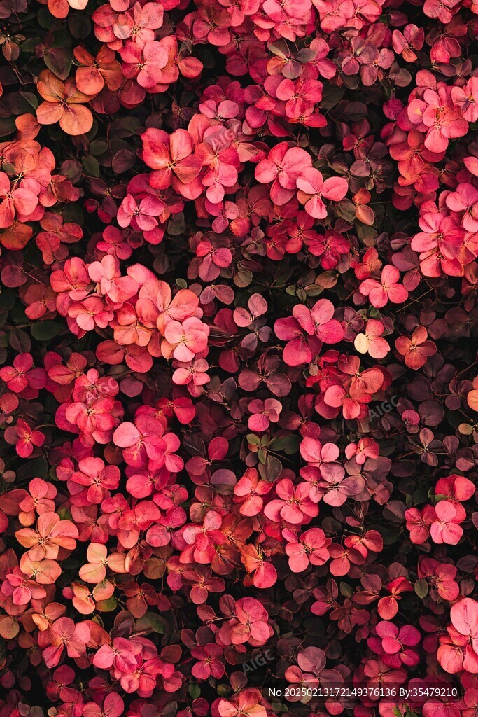 密集粉色小花