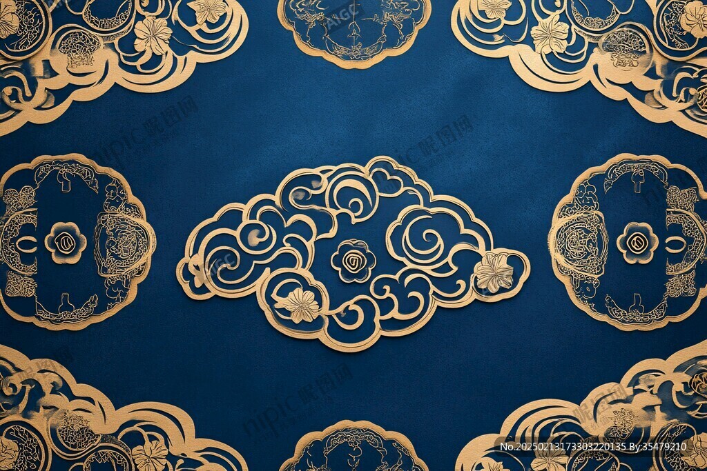 描金云紋