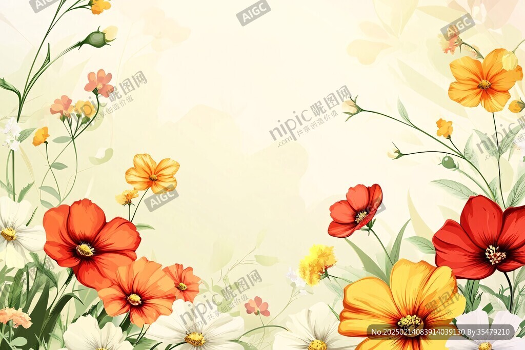 卡通花朵壁紙