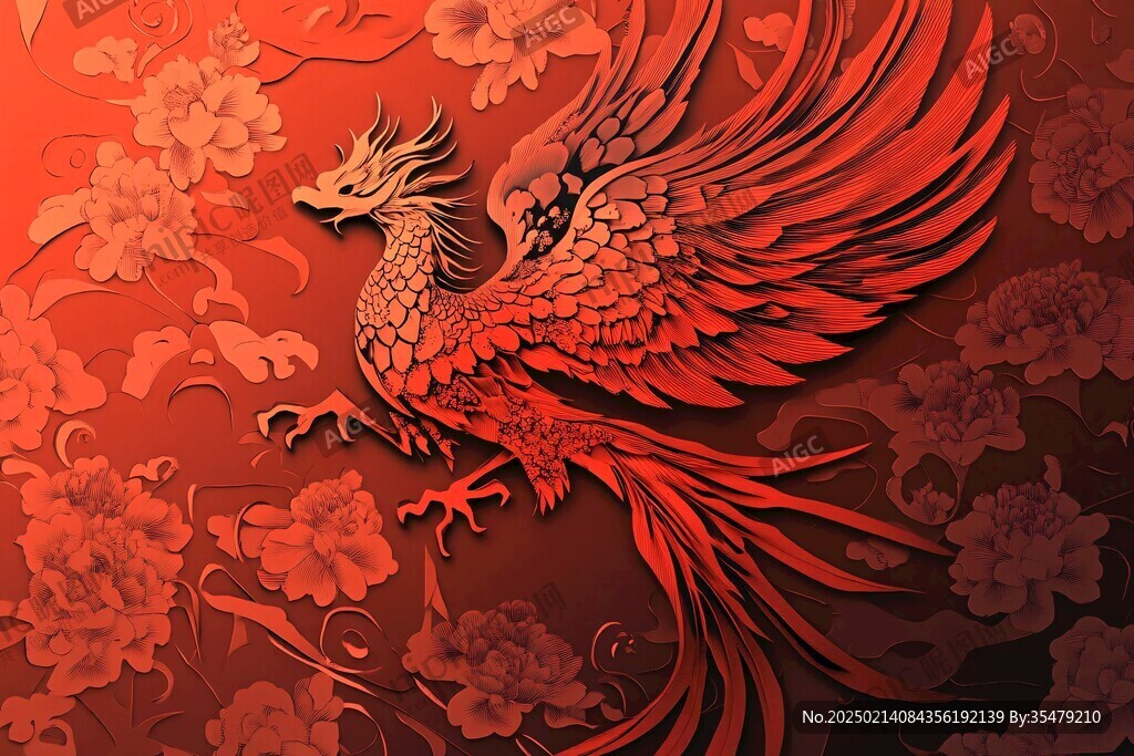 鳳凰包裝插畫