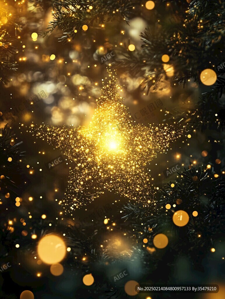 圣誕樹創(chuàng)意星光背景