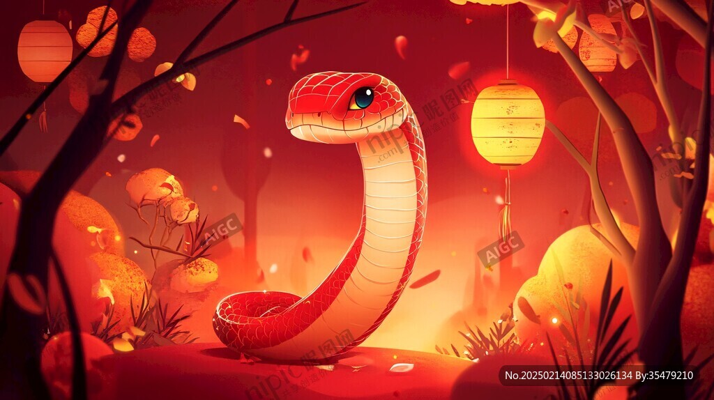 蛇年插畫合集