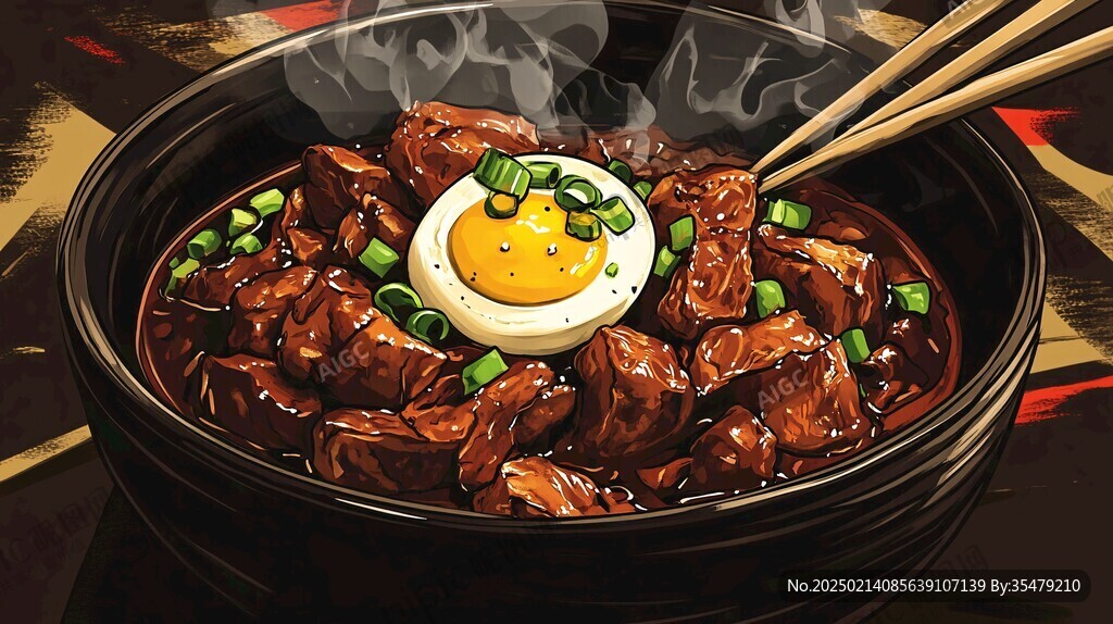 肥腸飯插畫