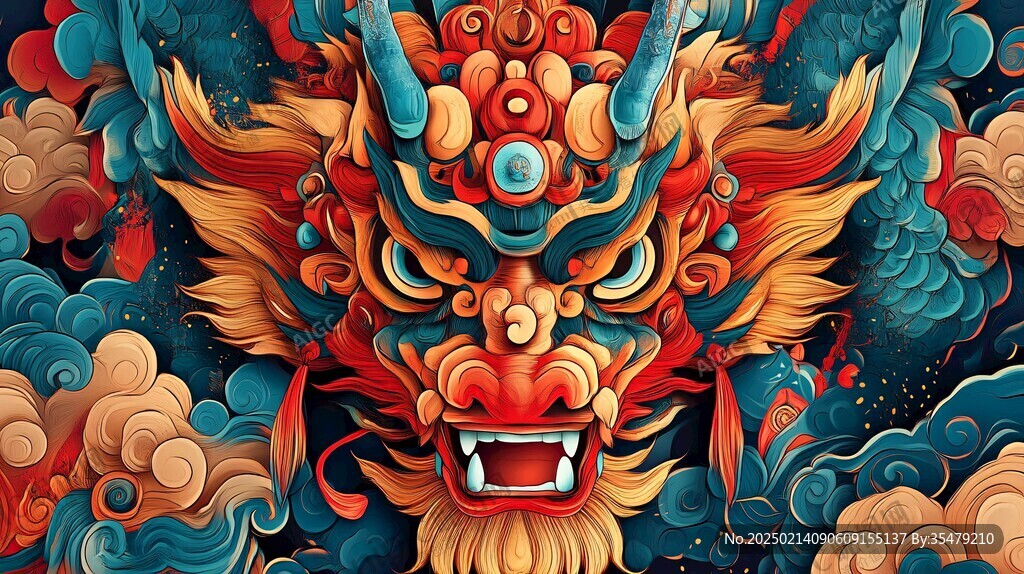 醒獅包裝插畫