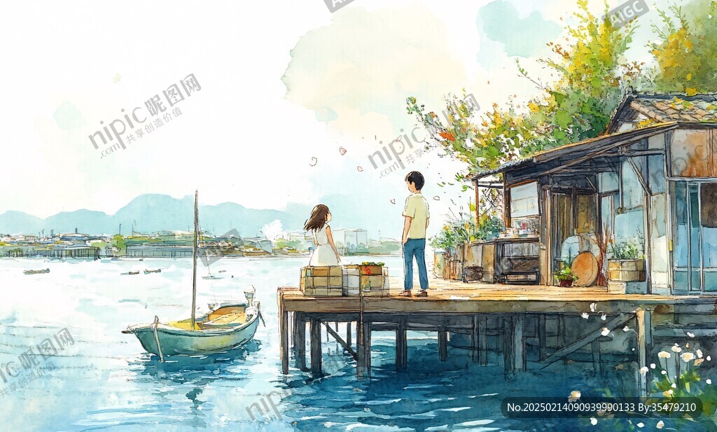 插畫唯美浪漫