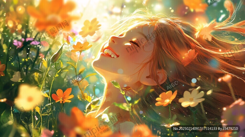 雛菊少女插畫