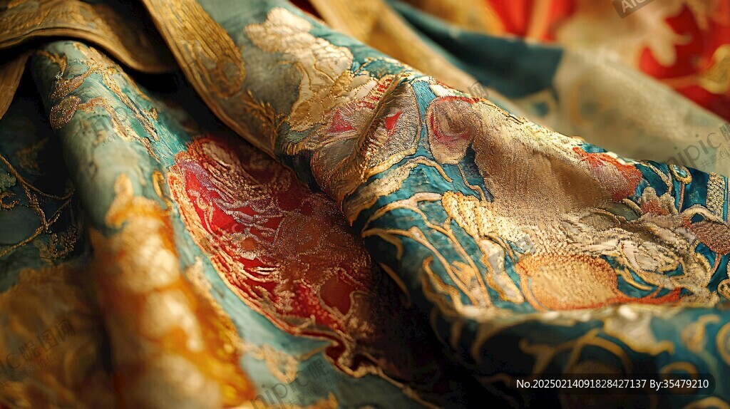 古樸華麗絲綢絲織品