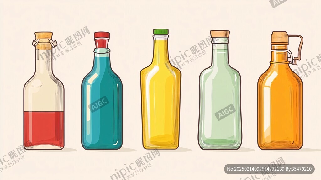 調料瓶插畫
