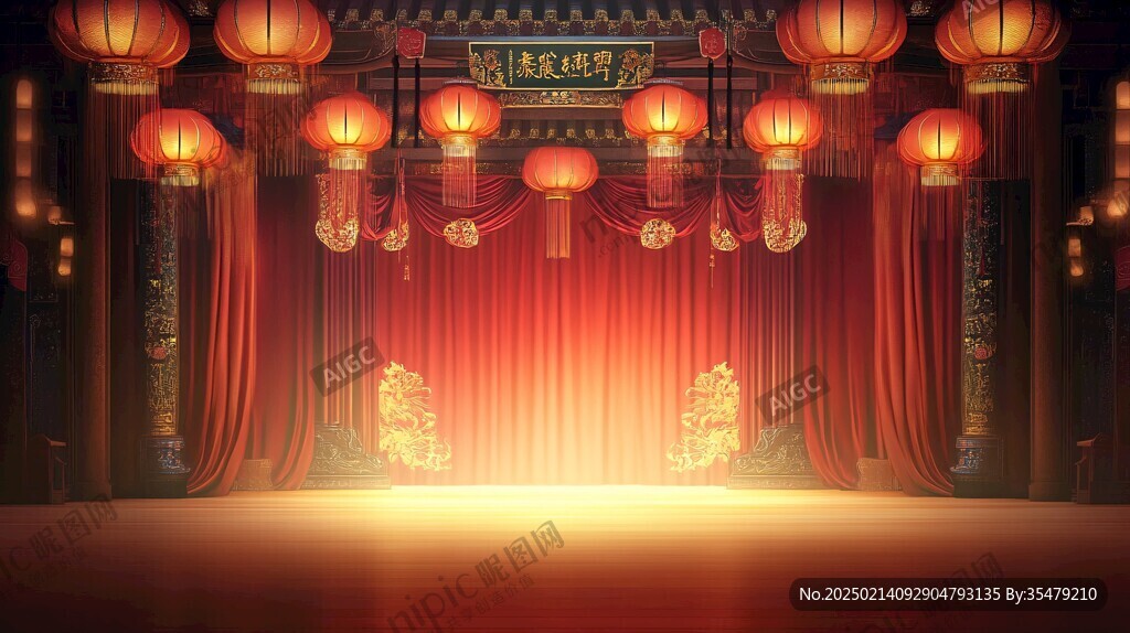 戲臺背景素材
